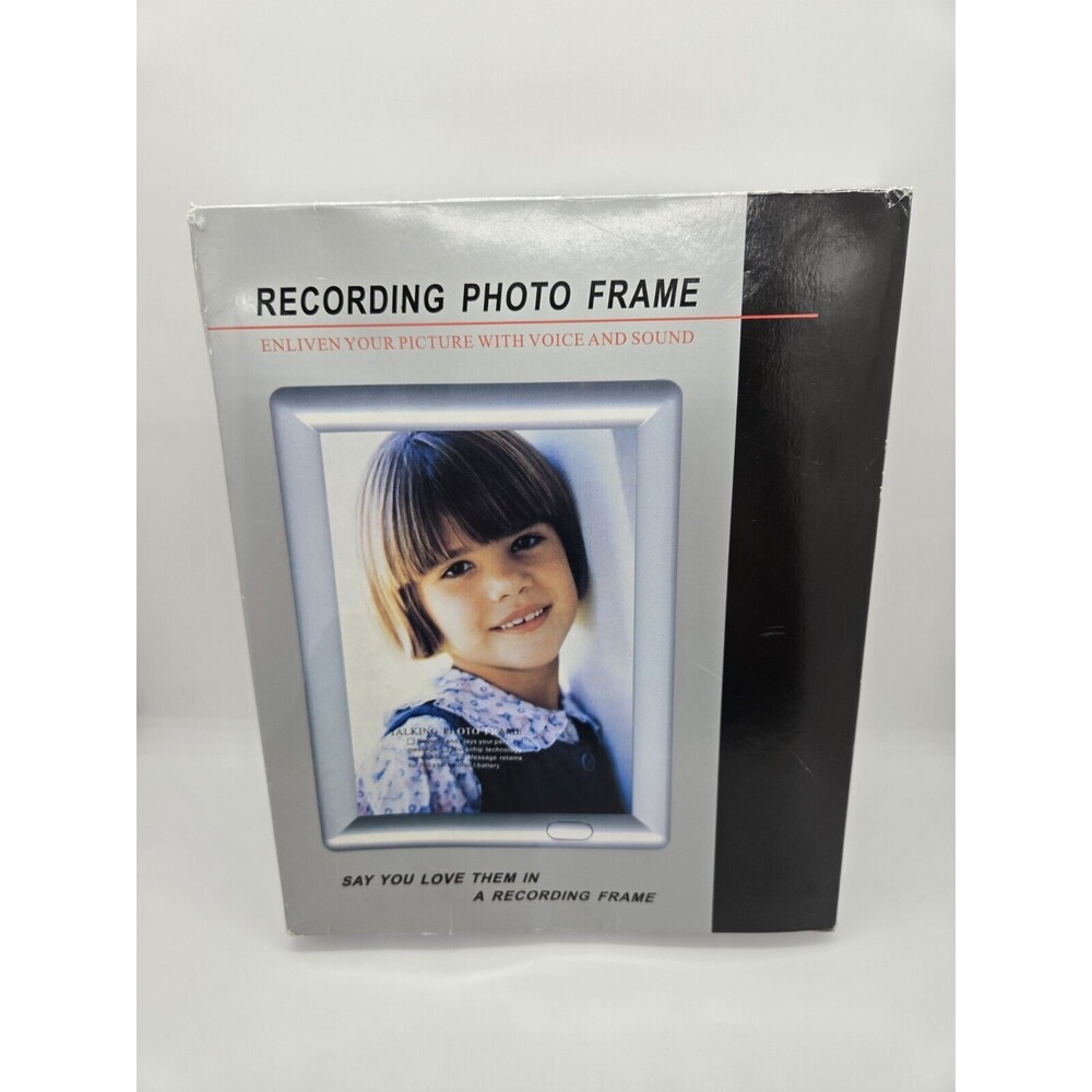 Vintage Recordable Talking Photo Frame Black Battery Operated